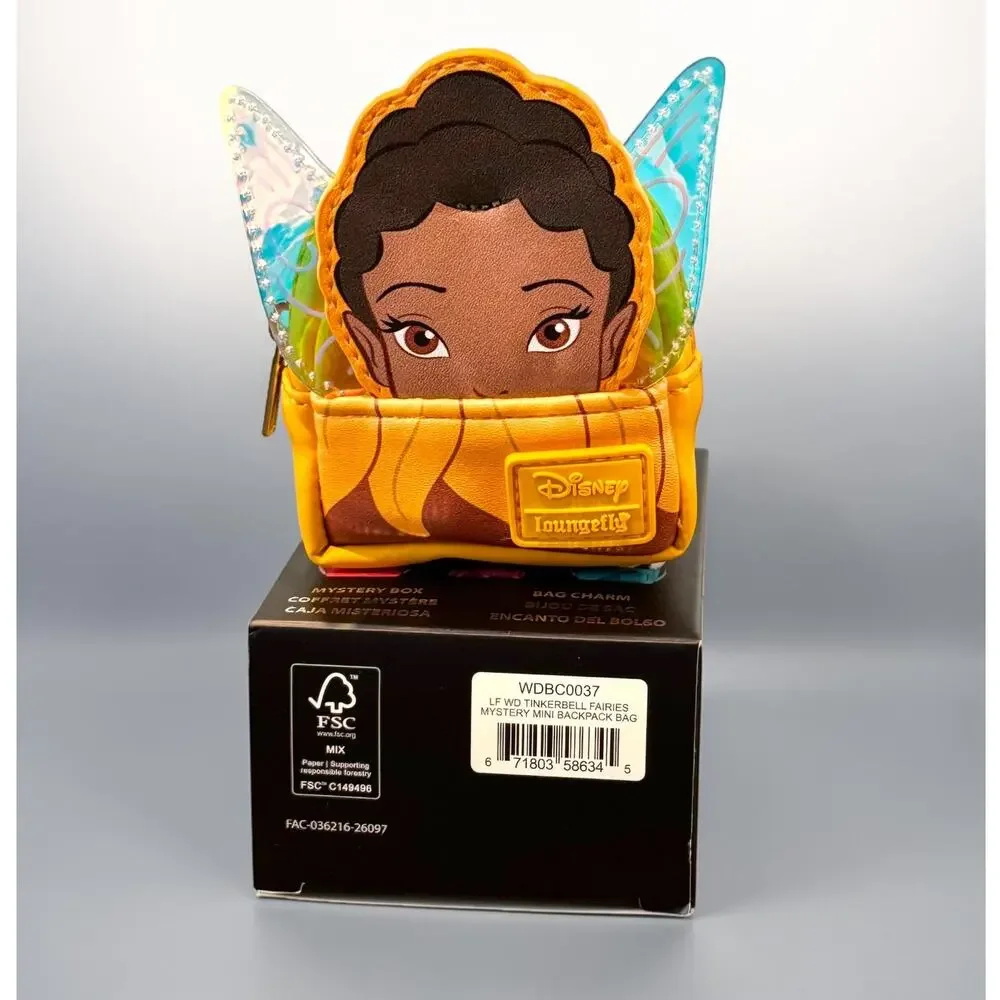 Loungefly Disney Fairies Iridessa Cosplay Mini Backpack Bag Charm Keychain NWT